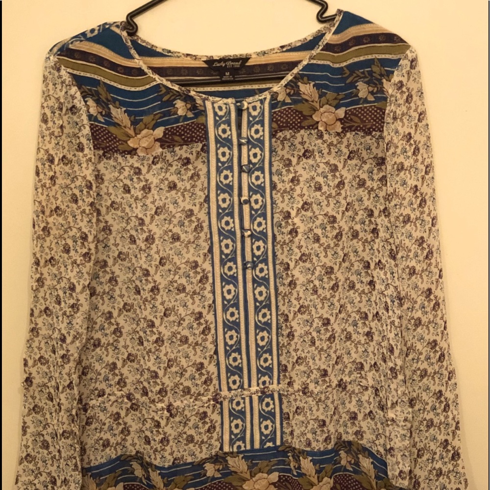 Beautiful Lucky brand long sleeve shirt MEDIUM